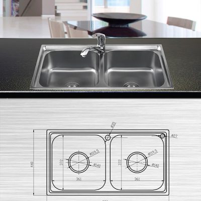 Chậu rửa bát inox - KT 740x440