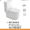 Bồn Cầu Toilet bệt vệ sinh 1 khối ROY 2614X S